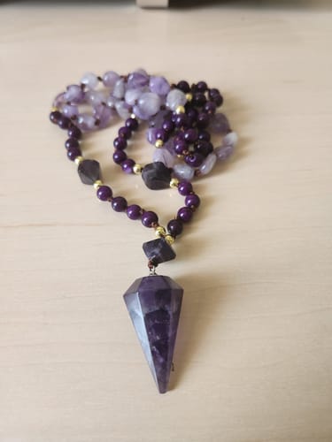 Customer photo review of Talismán collar de Amatista