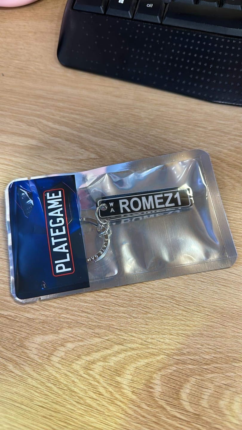 Customer photo review of WA Colour (Acrylic Style) Licence Plate Custom Keychain