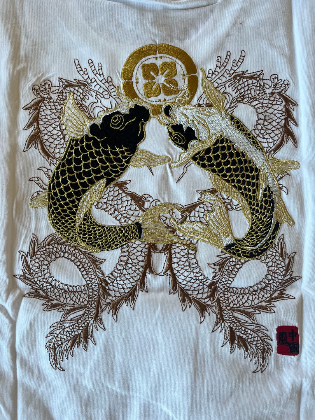 Customer photo review of Double Dragon & Koi Sukajan T-shirt