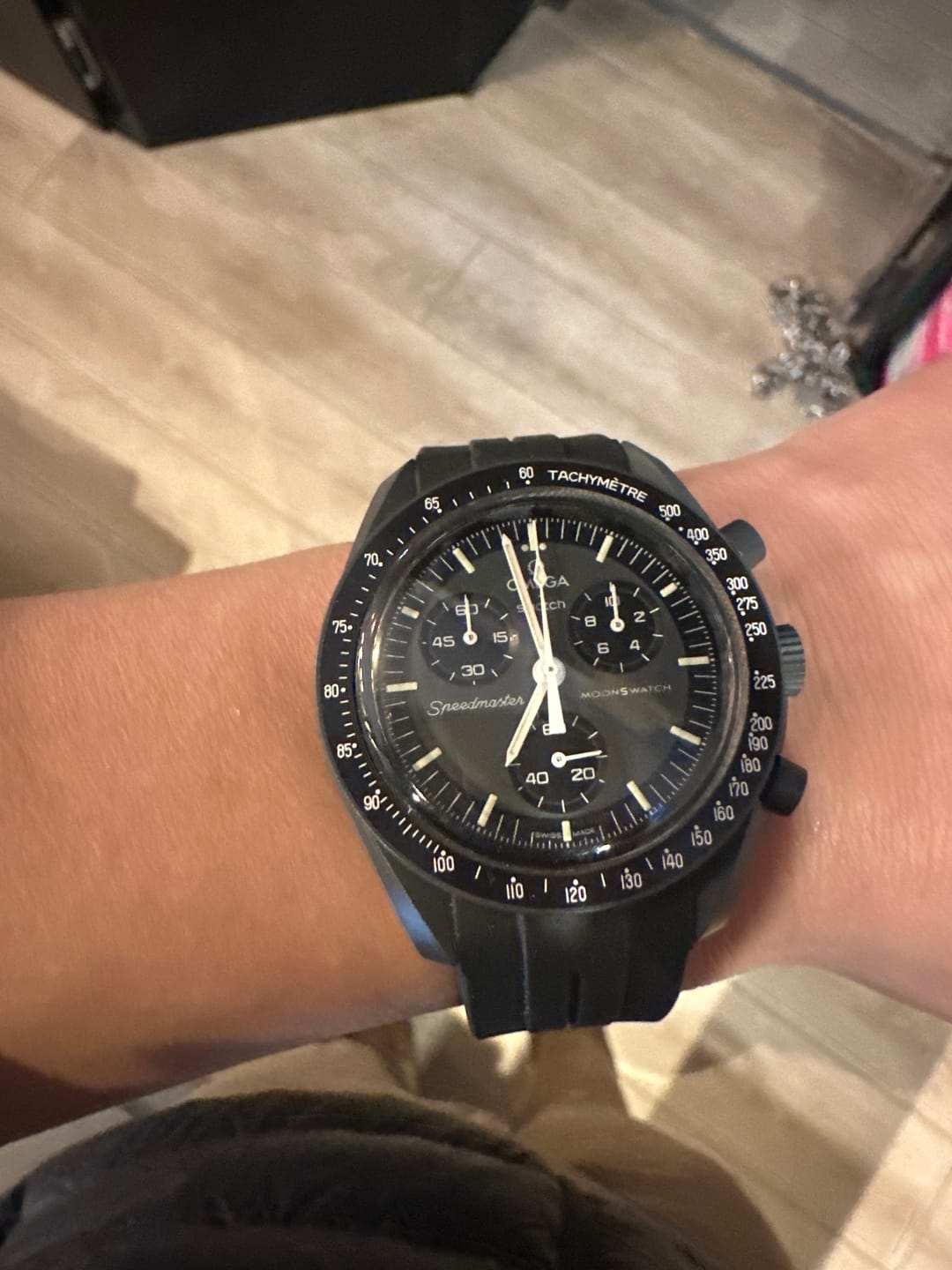 Customer photo review of Bracelet Moonswatch - Noir