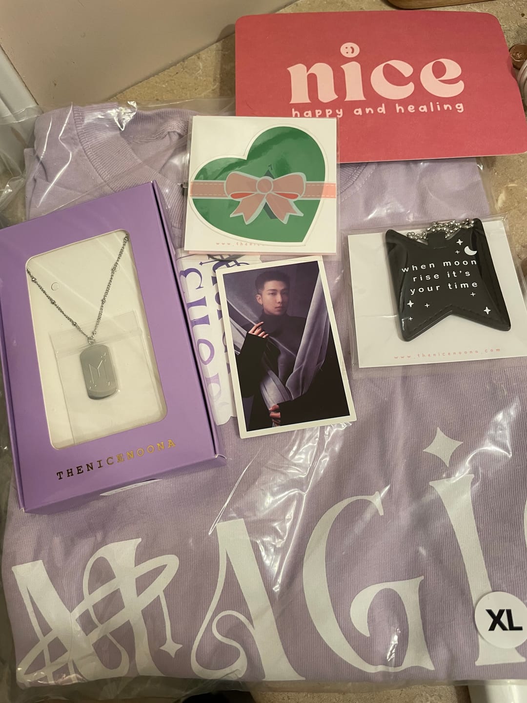 Customer photo review of BTS Army Name Tag Necklace