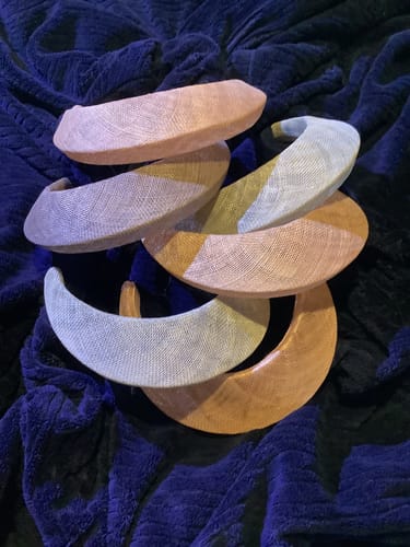 Customer photo review of Machine Made Stiff Sinamay 90cm x 1m - FS002