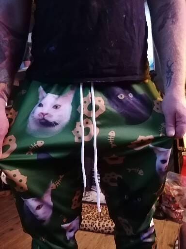 Customer photo review of Custom Your Own Sweatpants With Your Pet Face