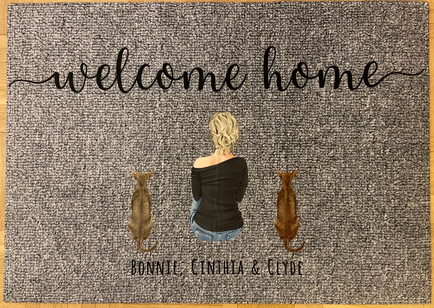 Customer photo review of Meine Familie - Individuelle Fußmatte