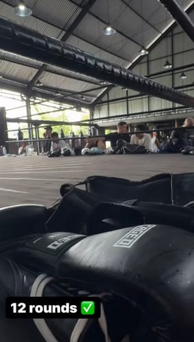 Customer photo review of Caged Boxing Gloves 'X' Series Laced