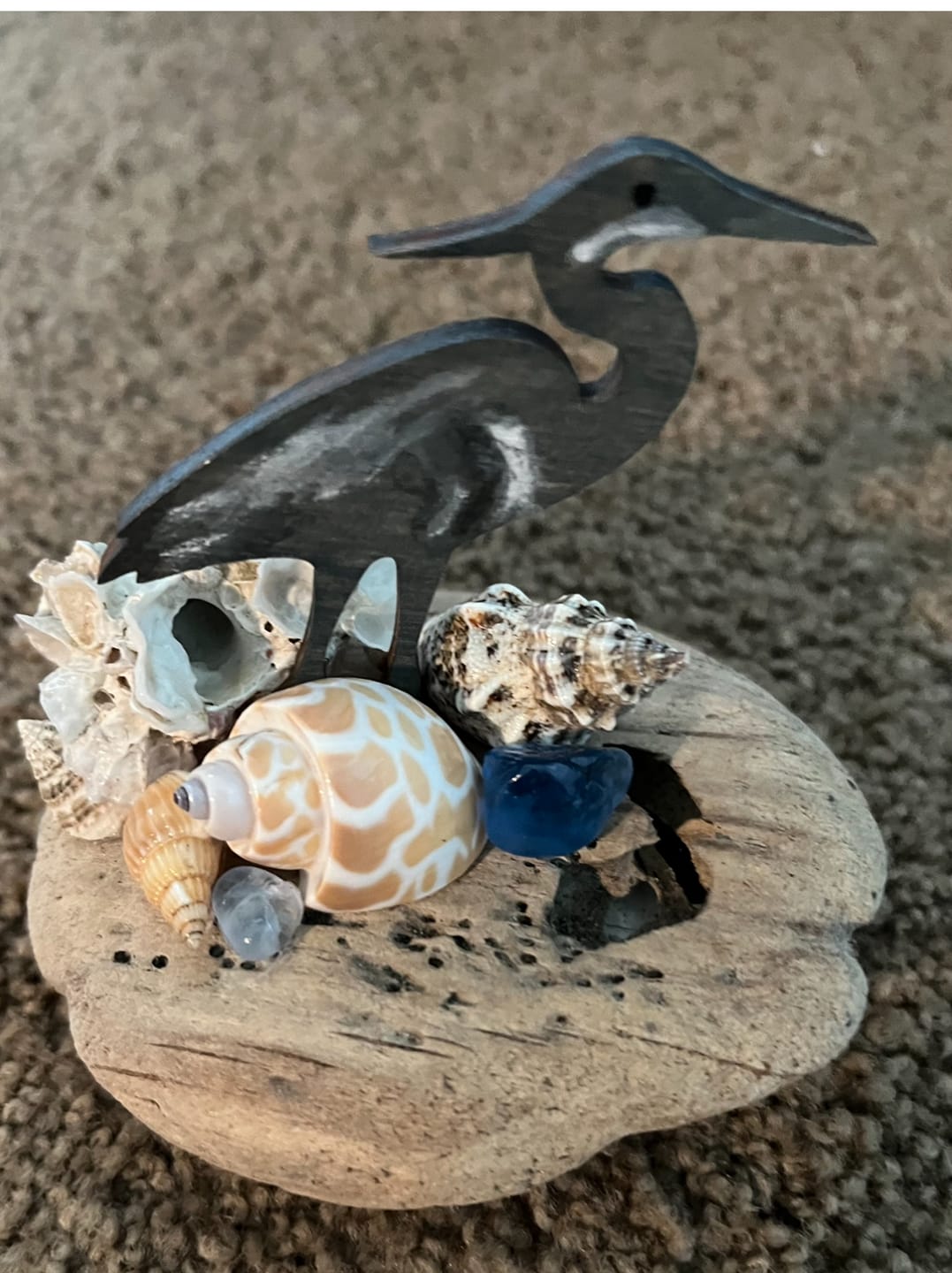 Customer photo review of Unfinished Wood Heron Shape - Bird - Wildlife - Craft - up to 24" DIY