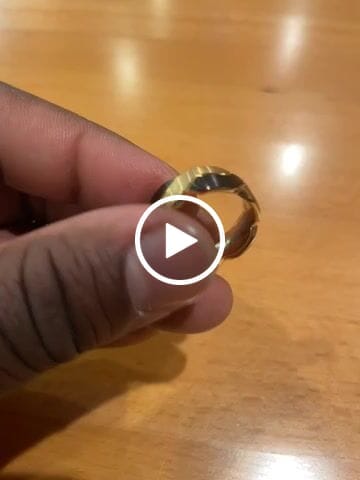 Customer video review of Tungsten Black and Gold Infinity Knot Ring, Tungsten Rings for Men Wedding Band