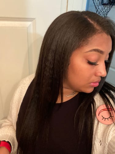 Customer photo review of Raw Tape-In Hair Extensions (1 Pack/100G)