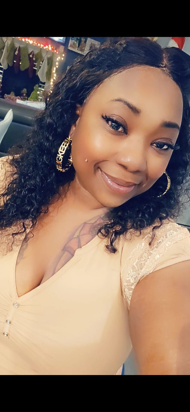 Customer photo review of Hoop Name Earrings
