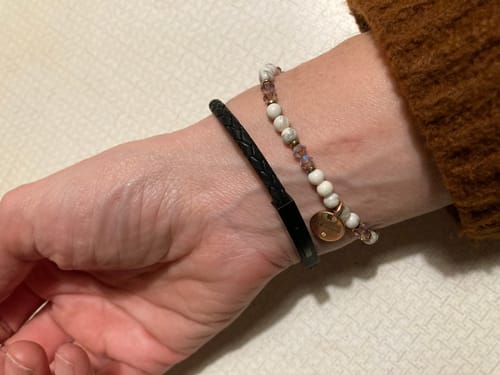Customer photo review of 4mm Leather Bracelet