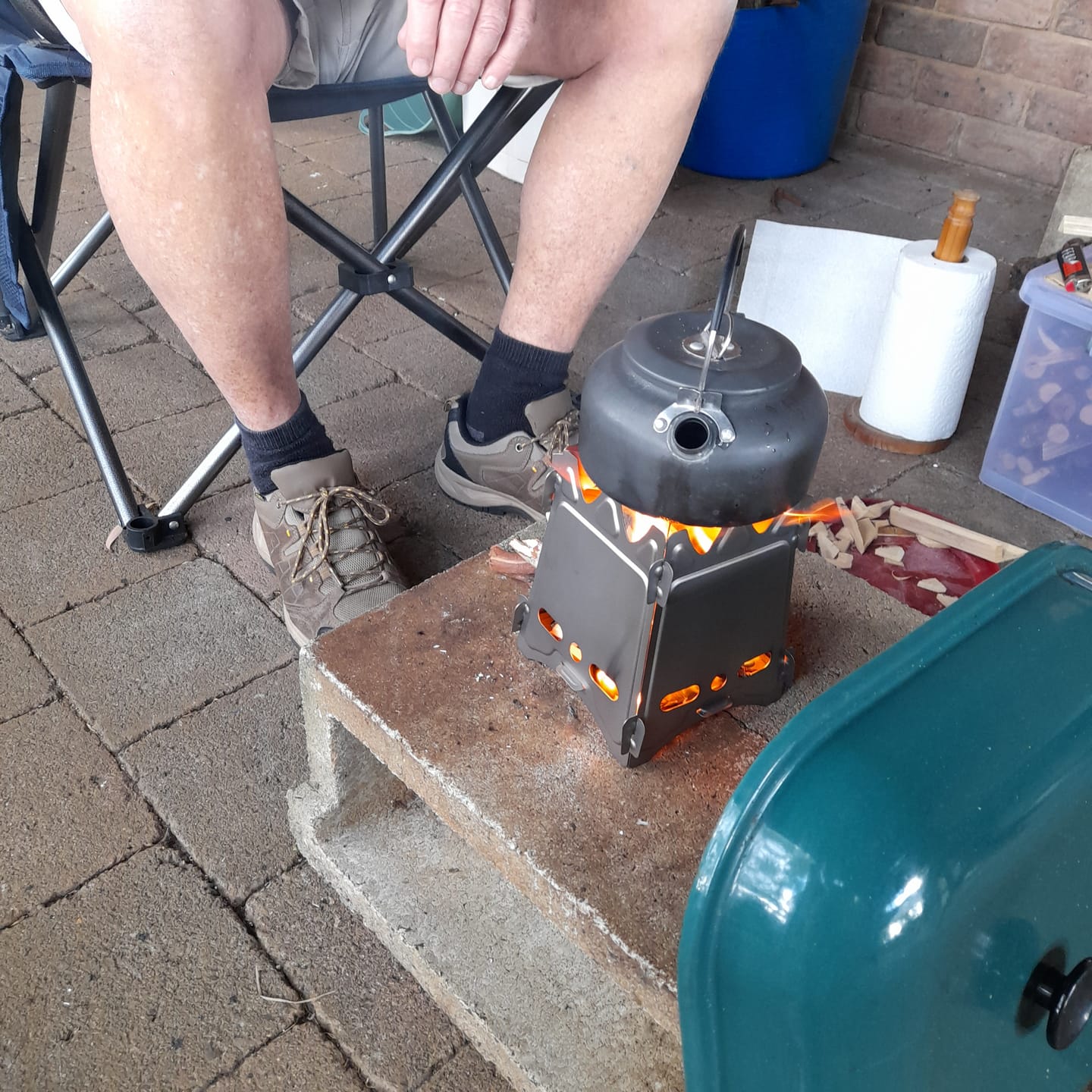 Customer photo review of Titanium Flatpack Twig Stove