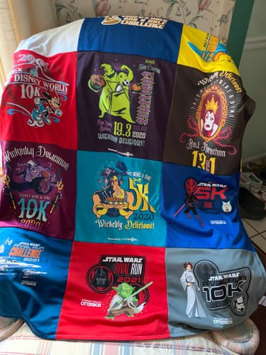 Customer photo review of Double Sided Classic T-shirt Blanket