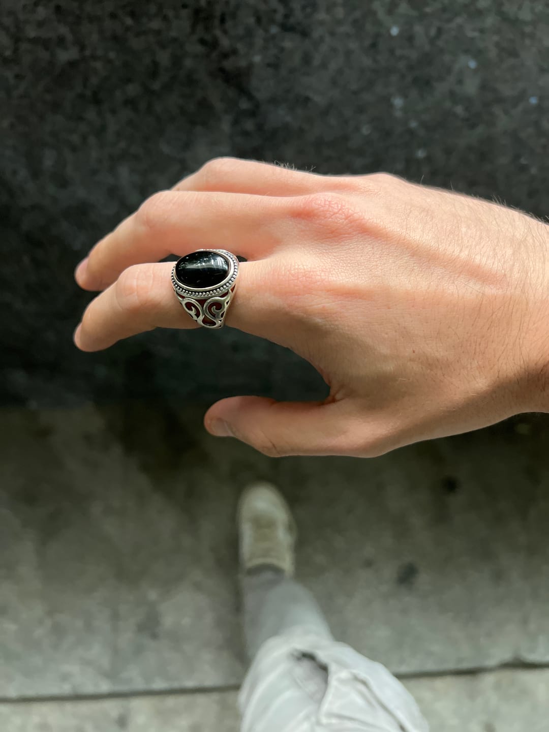 Customer photo review of BLACK EYES. - 925 SILVER