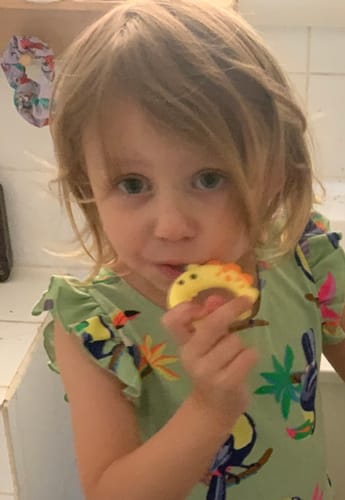 Customer photo review of Clear Head Dinosaur U-Shaped Sensory Toothbrush