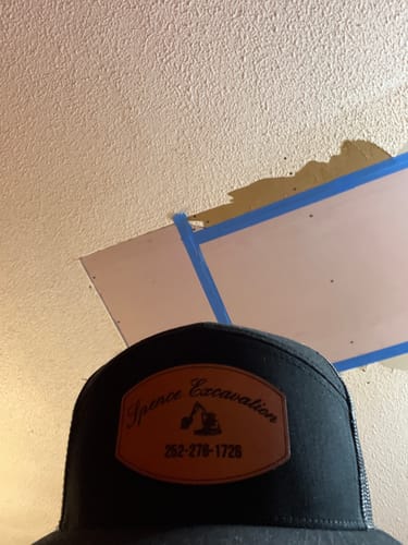 Customer photo review of Flat Bill Seven-Panel Leather Patch Hat - Richardson 168