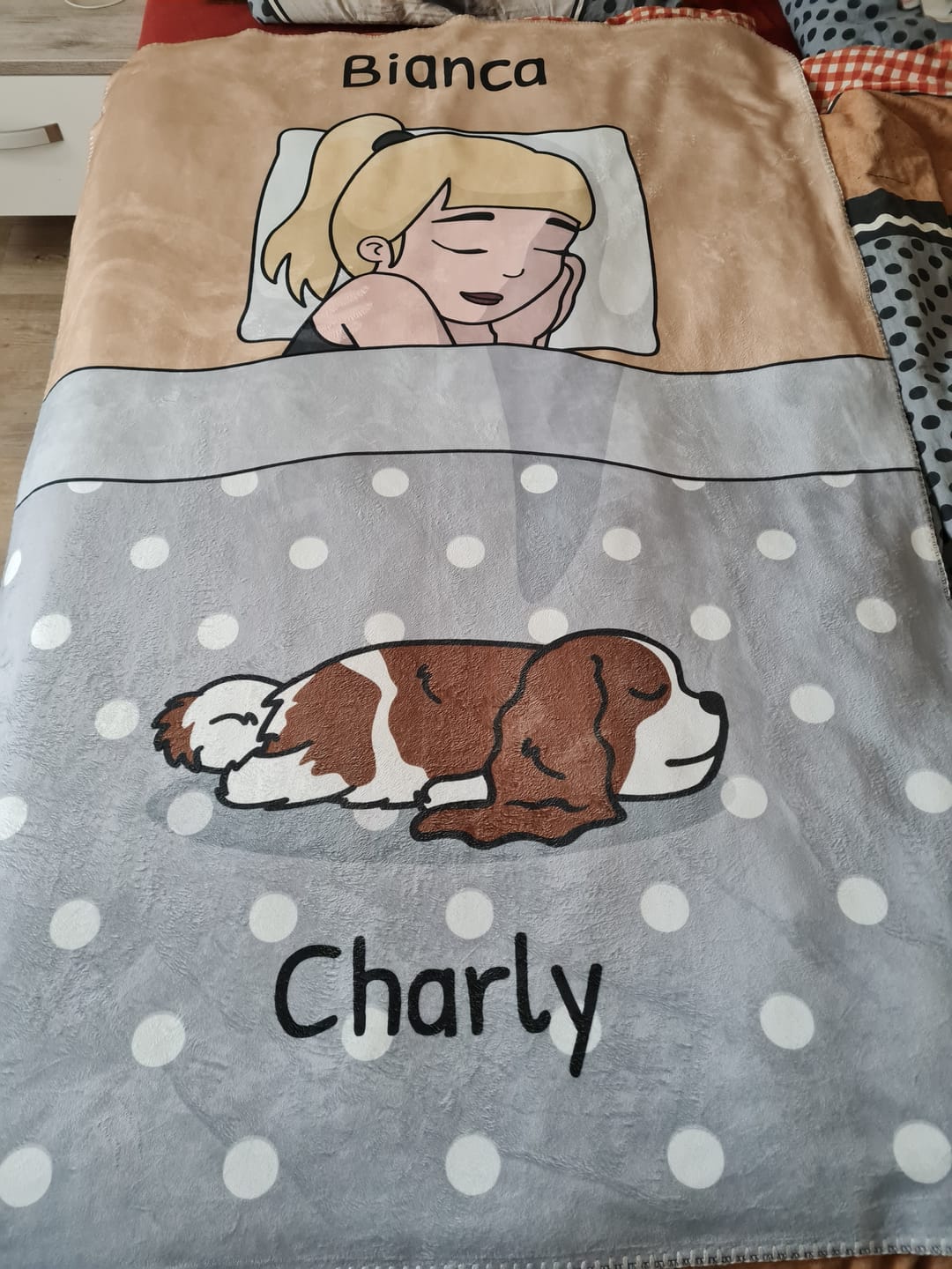 Customer photo review of Kuschelzeit mit Fellnasen Single - Individuelle Decke