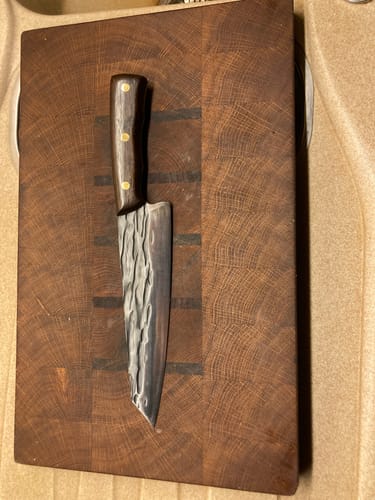 Customer photo review of Handgeschmiedetes Kochmesser - Carbonwood