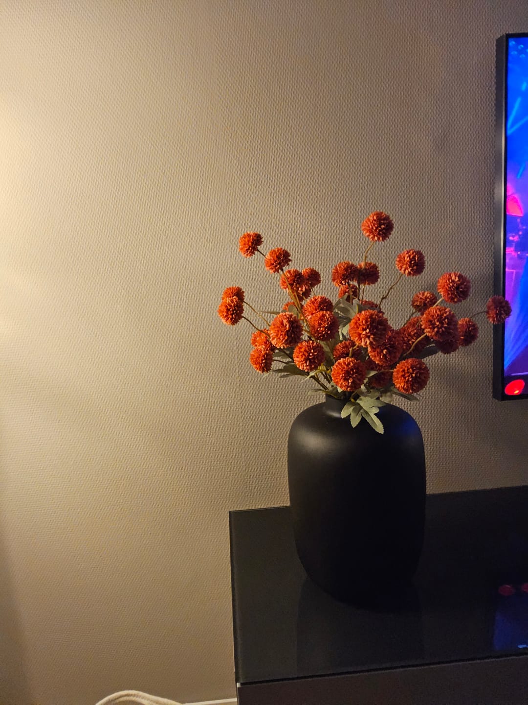 Customer photo review of Zijden Kiku Bloemen - Omber