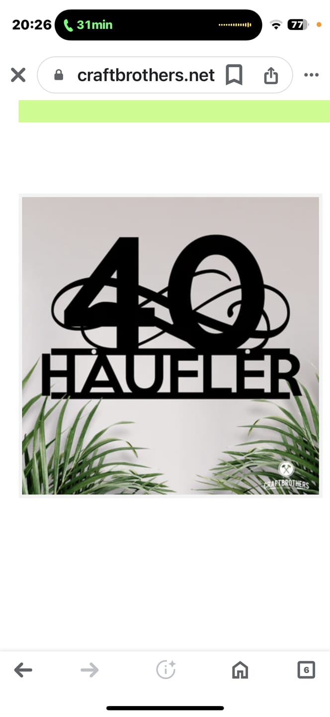 Customer photo review of Hausnummern-Türschild Ornamental Style einzeilig (personalisierbar)