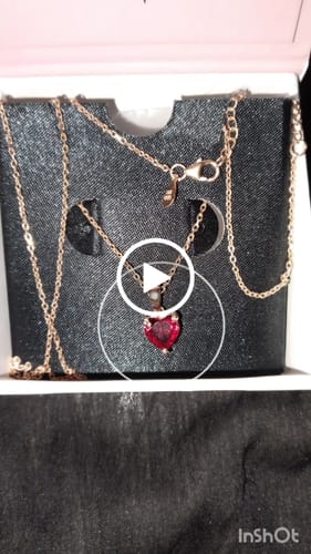Customer video review of Rose Gold Loving in Red Pendant With Link Chain
