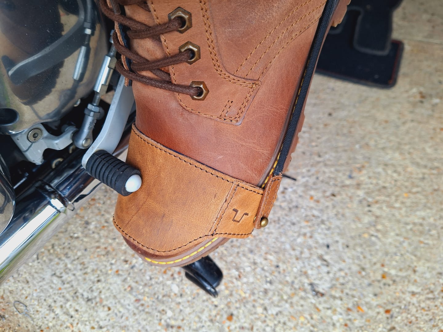 Customer photo review of shoe protector slip on