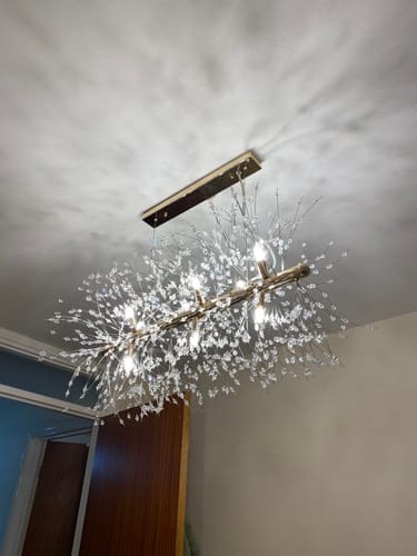 Customer photo review of Modern 9-Light Crystal Chandelier