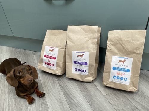 Customer photo review of Grain-Free Duck with Sweet Potato & Orange (Small Kibble)