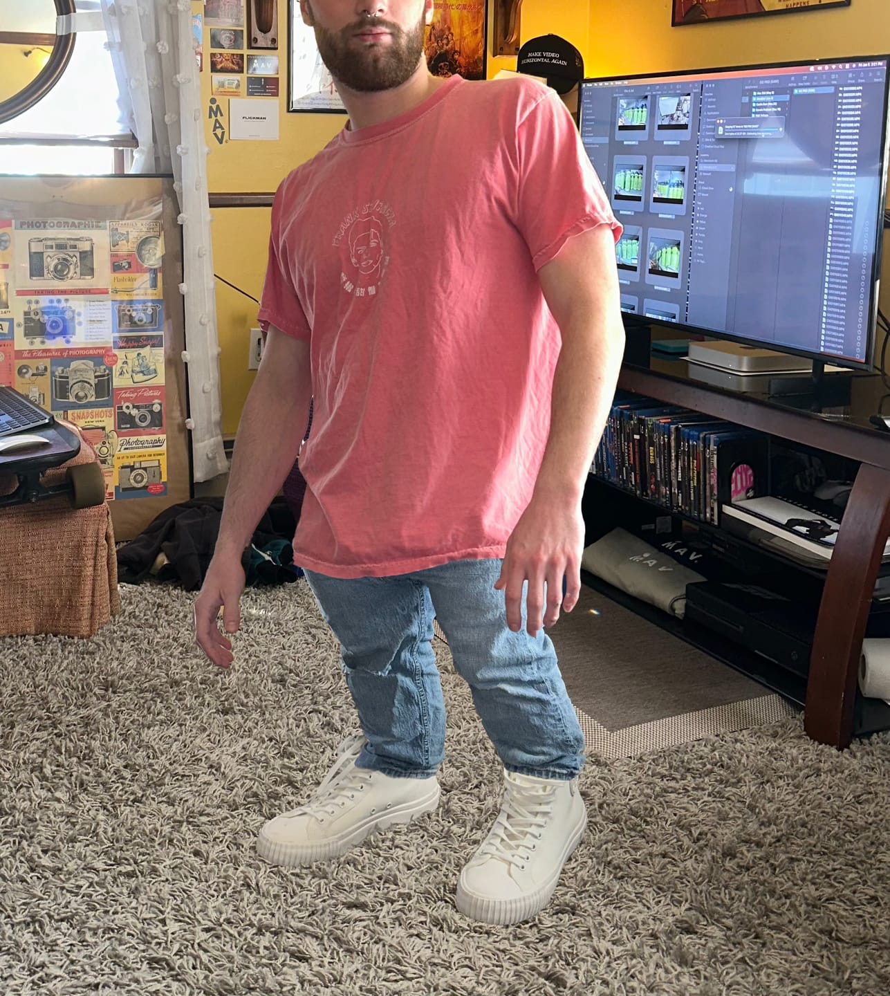 Customer photo review of Sea Salt Center Hi Top | Unisex Canvas Sneaker
