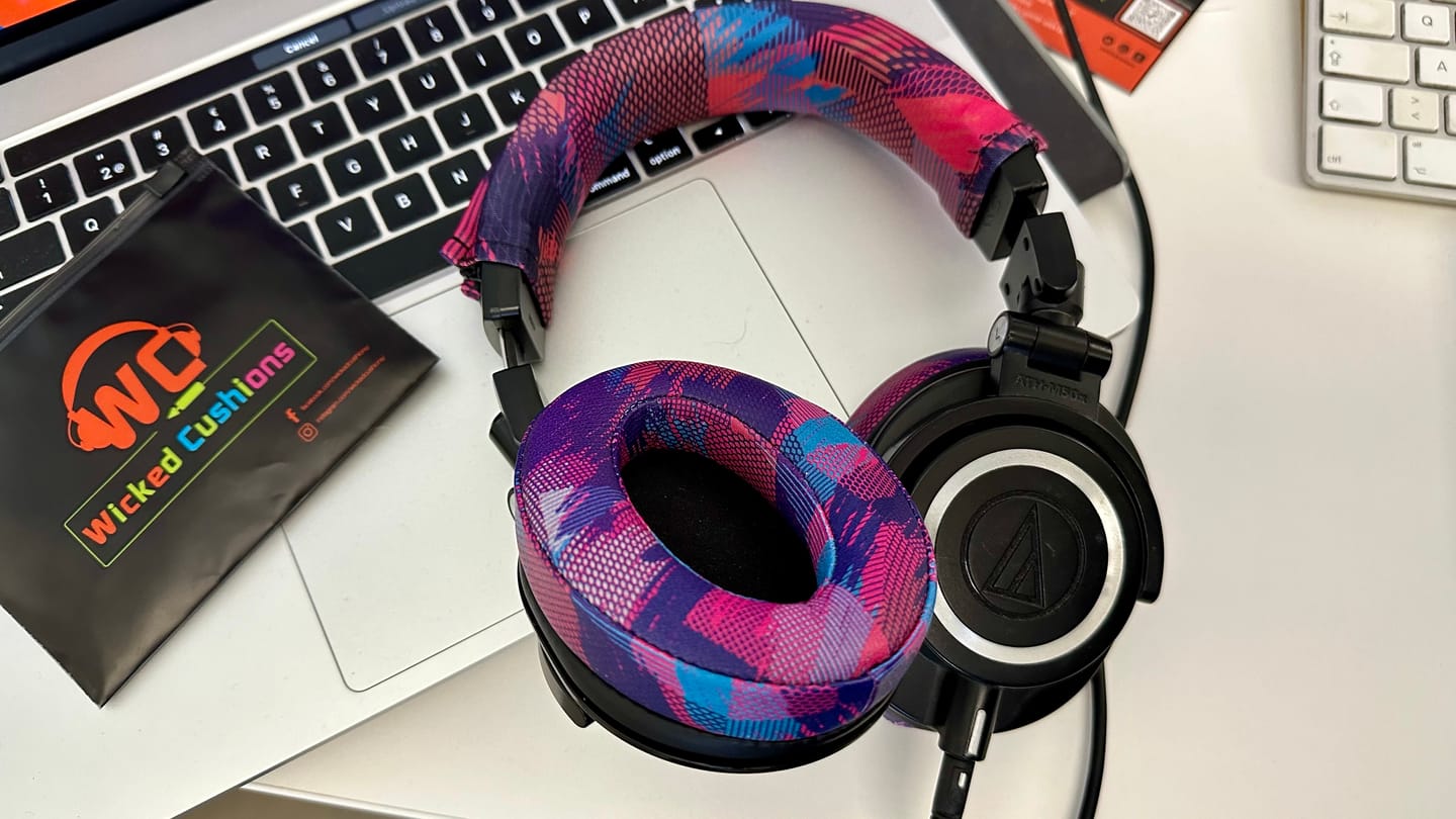 Customer photo review of WC BandZ V2 Protective Headband Cover For ATH M Series Headphones