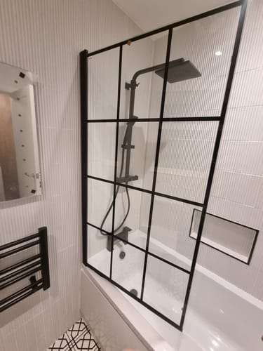 Customer photo review of Serene Matt Black Complete Shower Bathroom Suite
