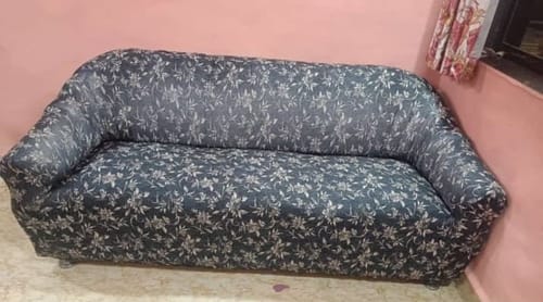 Customer photo review of Black & Beige Abstract Elastic Sofa Slipcovers