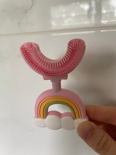 Customer photo review of Rainbow U-Shaped Sensory Toothbrush