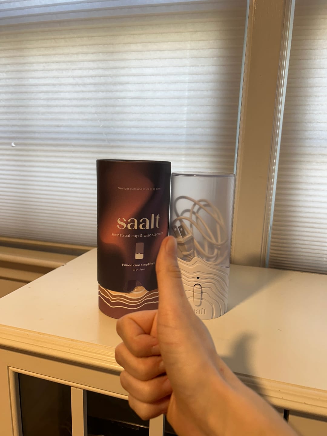 Customer photo review of Saalt Cup + Disc Steamer