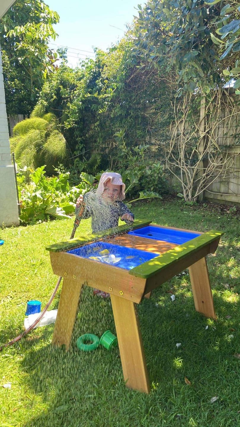 Customer photo review of Busy Bubs Sand & Water Table