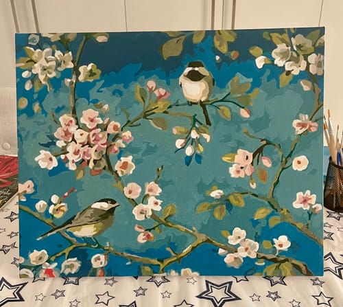 Customer photo review of Birds & Cherry Blossoms