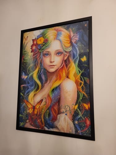 Customer photo review of 5D Diamond Painting AB Steine Farbige Schönheit