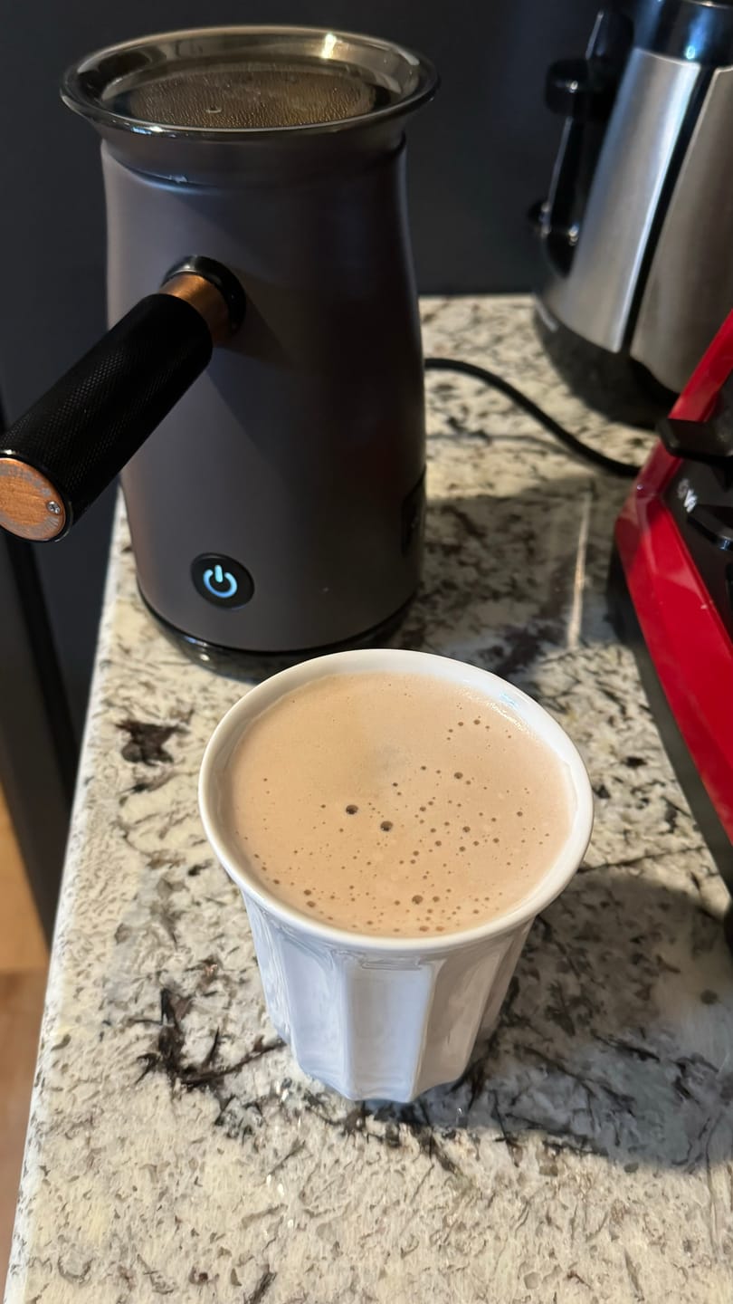 Customer photo review of Dark 85% Hot Chocolate Flakes