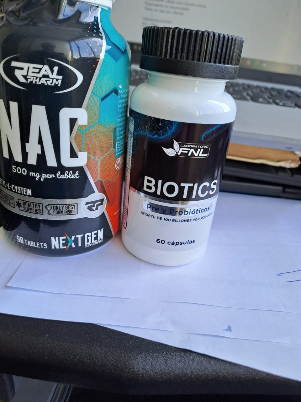 Customer photo review of BIOTICS (Pre y Probiótico premium)-60 cáps