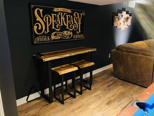 Customer photo review of Speakeasy Bar Sign Personalized