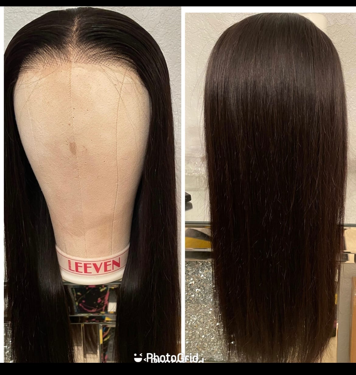 Customer photo review of Wavymy HD Lace Wear Go Wigs Dome Cap Glueless Straight  4x6 Lace Closure Wigs 180% Density