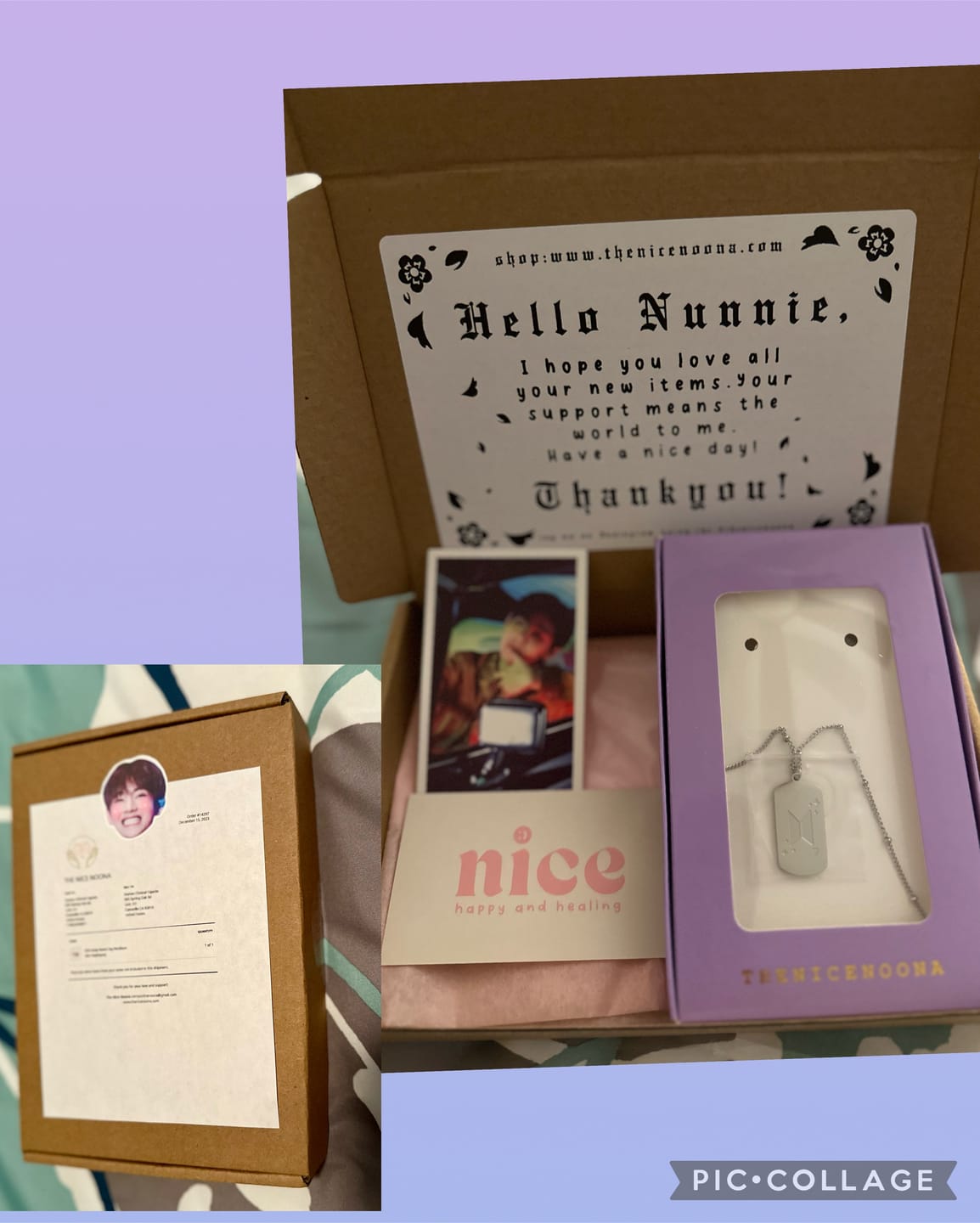 Customer photo review of BTS Army Name Tag Necklace