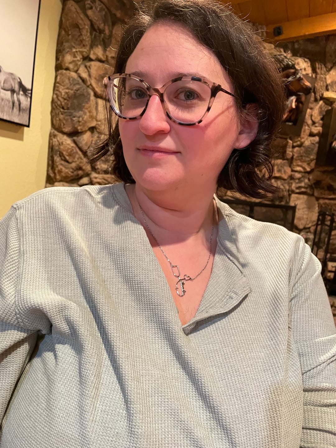 Customer photo review of Stethoscope Name Necklace EKG