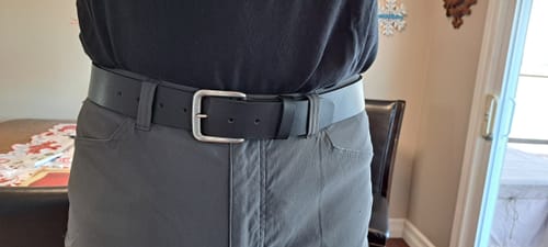 Customer photo review of The Long Haul Belt - Classic Black 100% Full-Grain Leather Belt