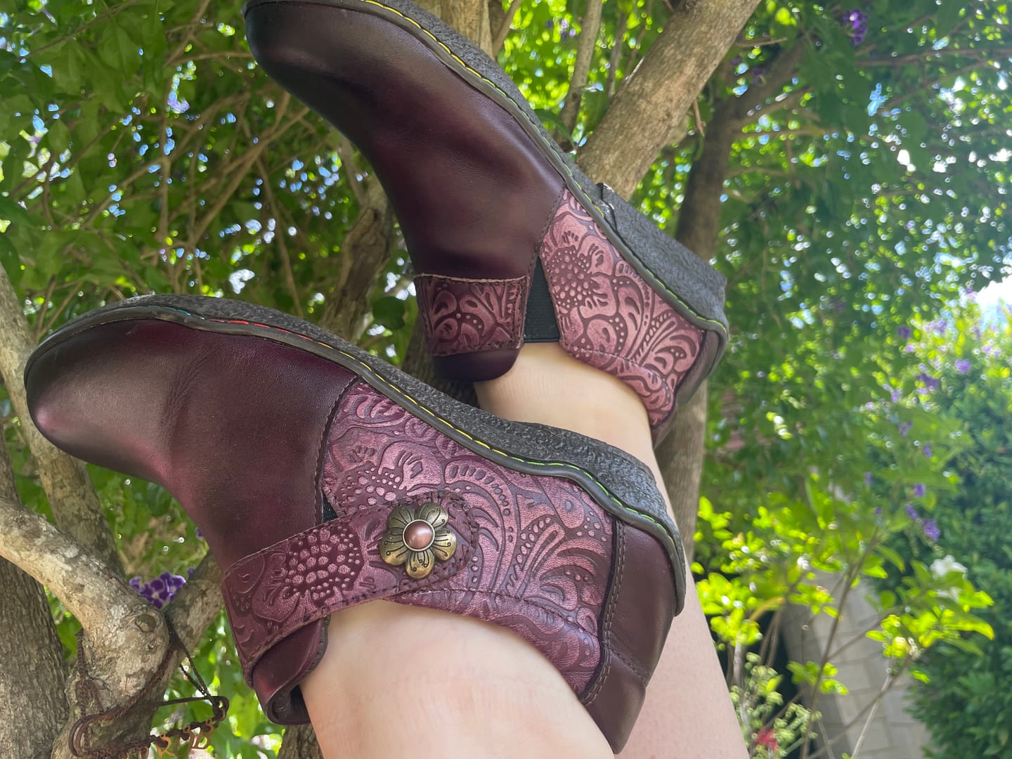 Customer photo review of Vintage Genuine Leather Comfy Flat Shoes