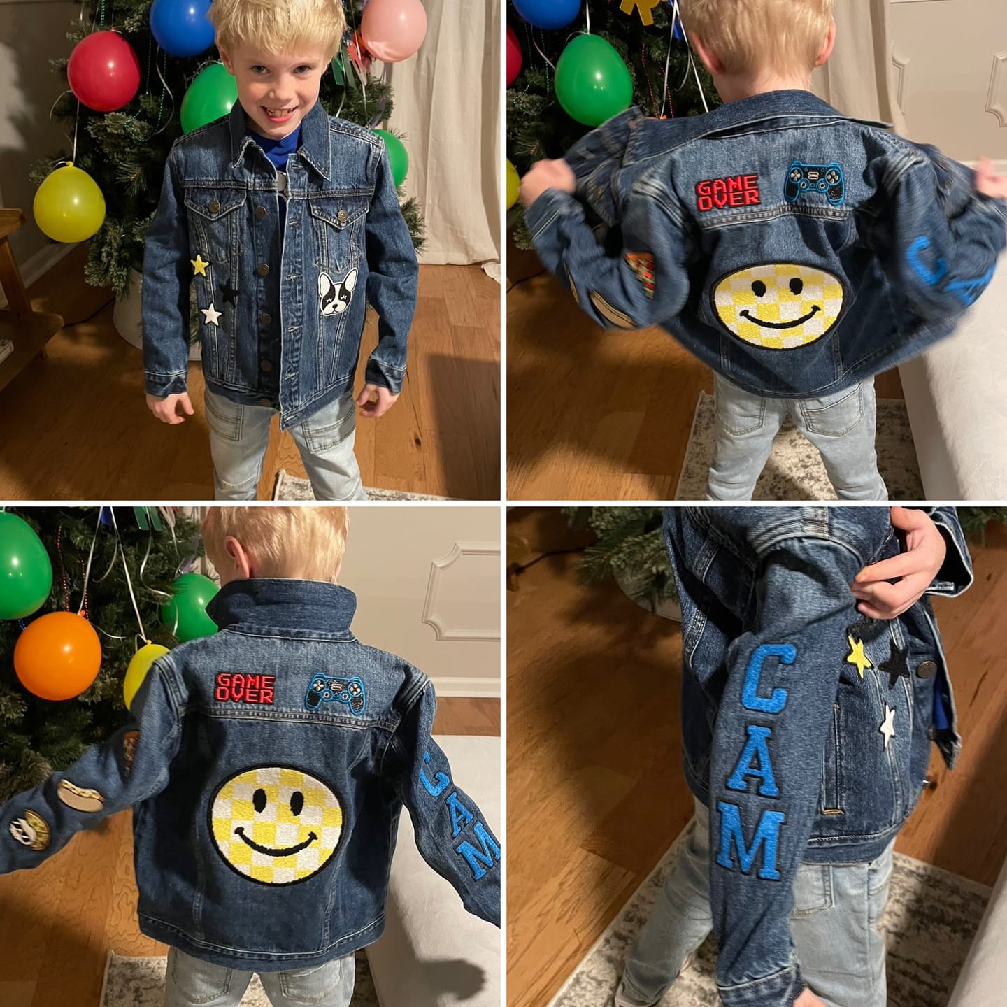 Customer photo review of Kids Classic Oversized Denim Jacket