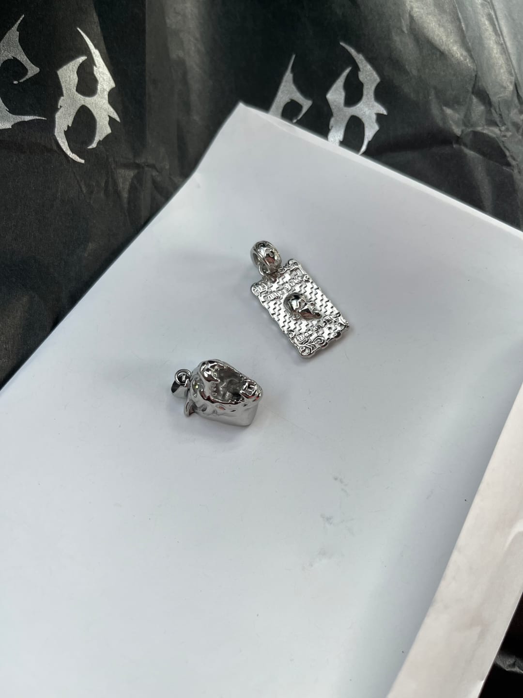 Customer photo review of LAUGH NOW, DIE LATER PENDANT