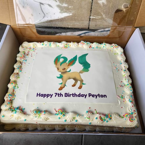 Customer photo review of A4 Rectangle Custom Edible Icing Image