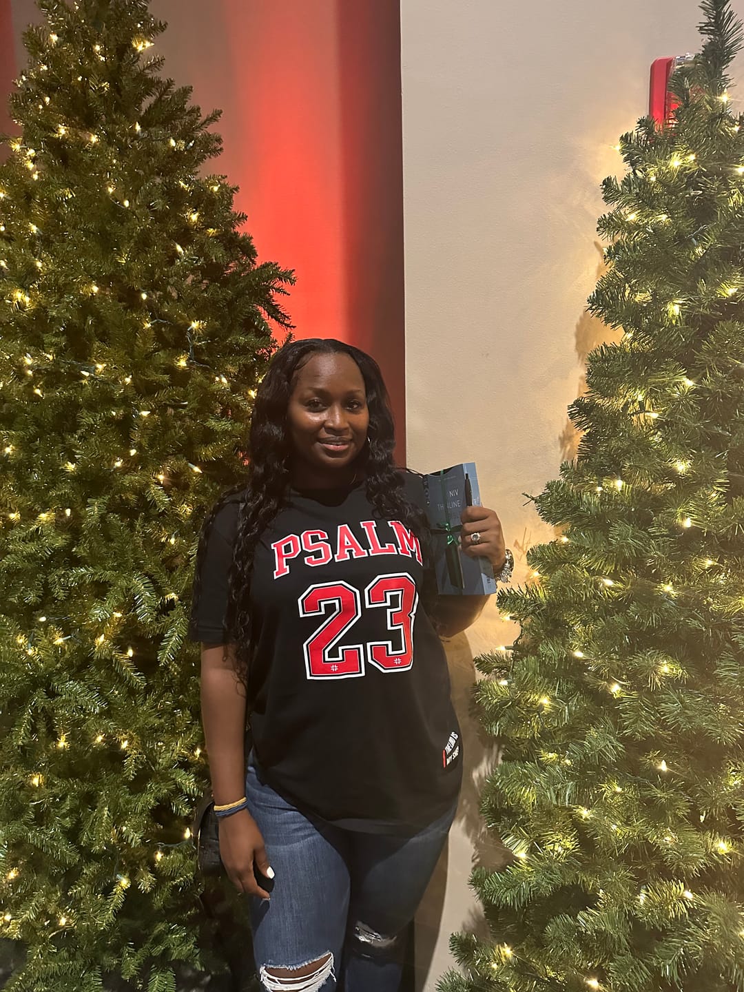 Customer photo review of PSALM 23 T-Shirt
