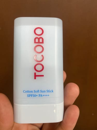 Customer photo review of Cotton Soft Sun Stick SPF50+ PA++++