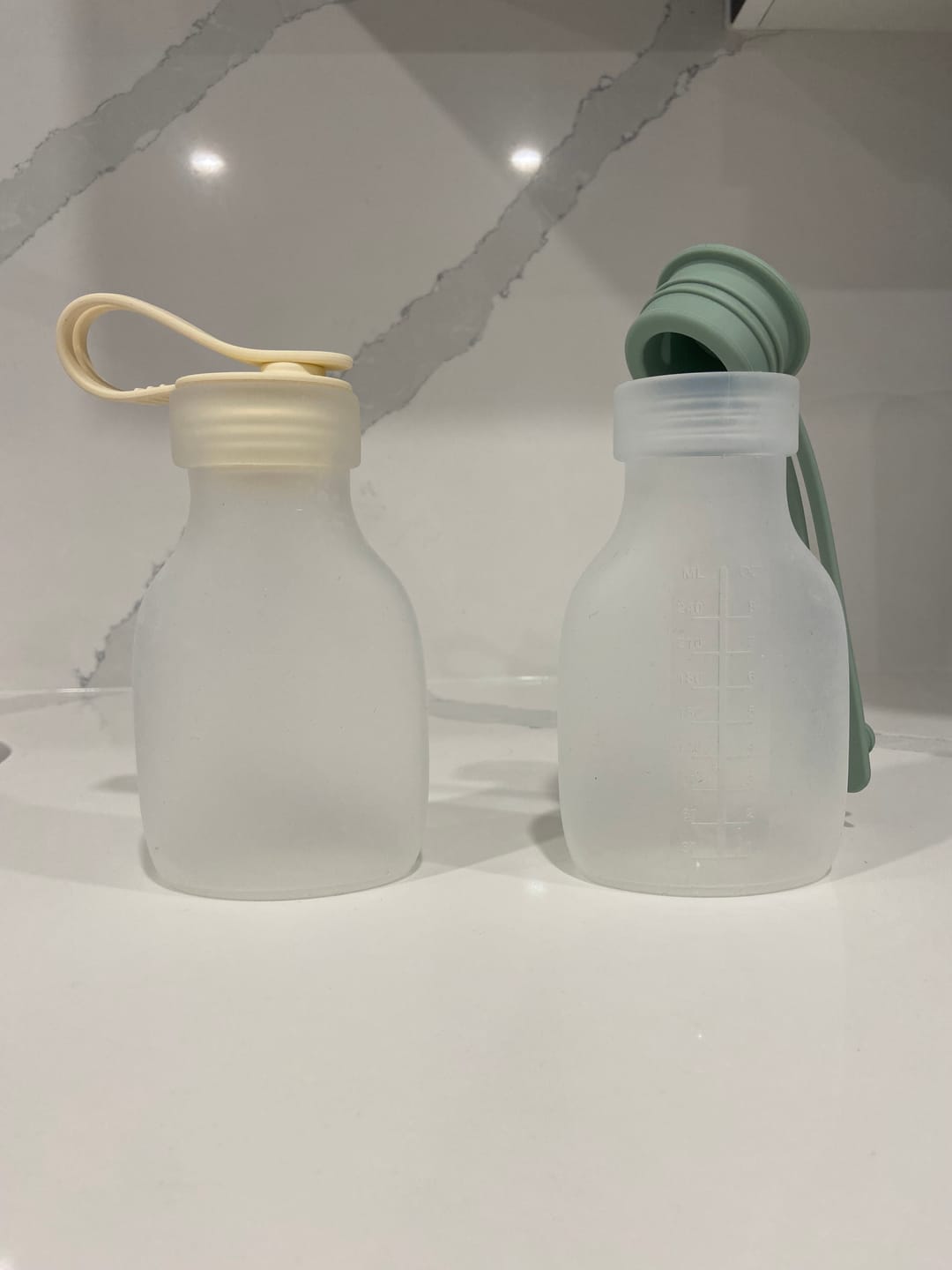 Customer photo review of Silicone Milk Storage Bottles